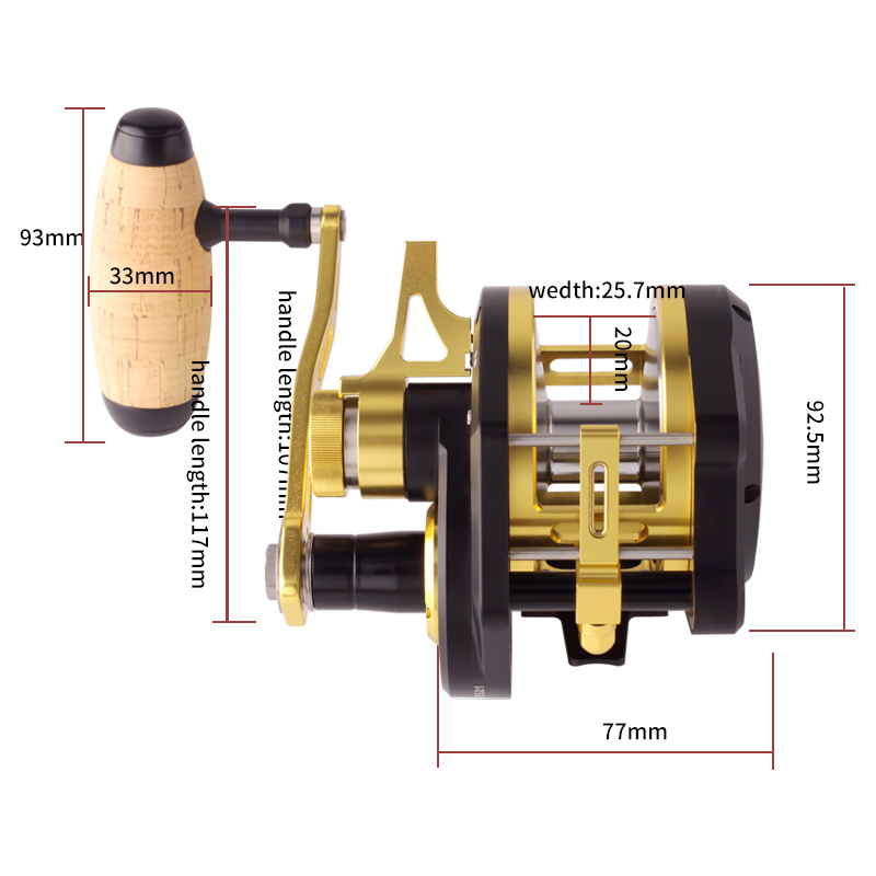Reel Drag Knob - RUKE Metalowy Kołowrotek do Slow Jiggingu,