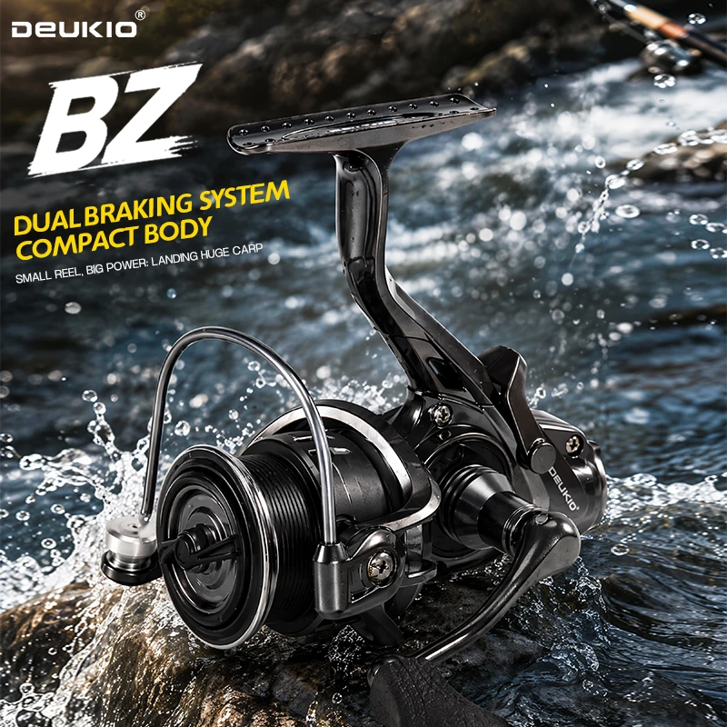 Ice Fishing Reel - Kompaktowy kołowrotek spinningowy DEUKIO z podwójnym